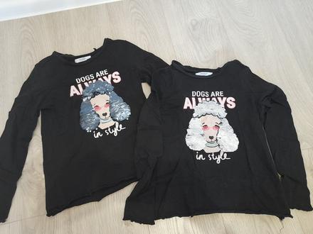 2x cierne premieniace tričko, reserved,140