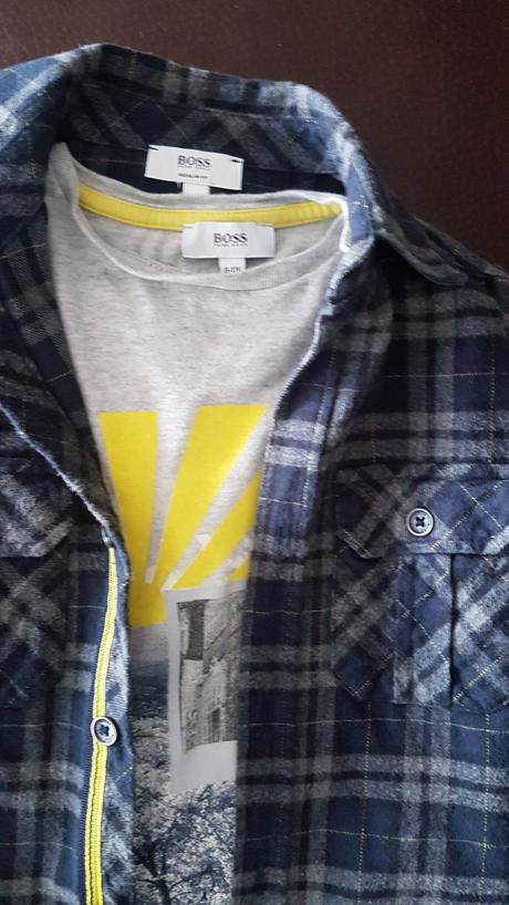 Set flanelova kosela a tricko hugo boss s dlhym ru, hugo boss,128