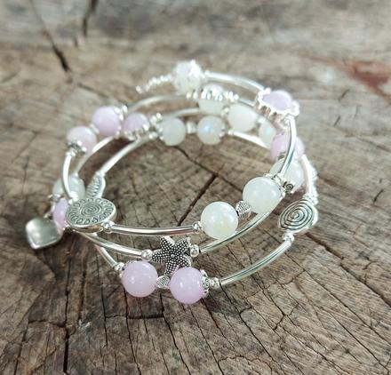 Náramok z minerálov pre panny, váhy, ryby, rak, 