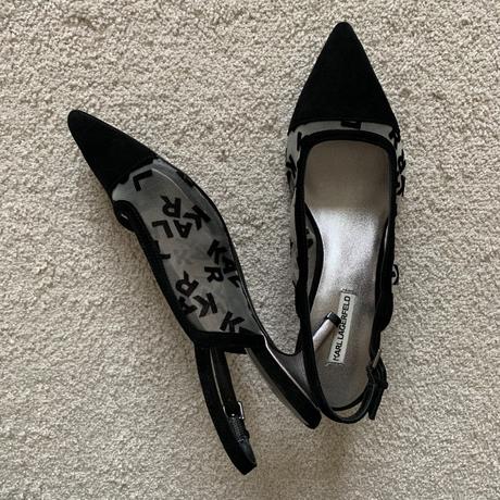 Karl lagerfeld semišové lodičky so sieťkou, karl lagerfeld,36