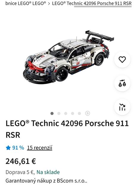 Nové lego technic porsche 911, 