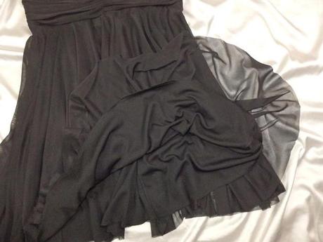 Kvalitné čierne spoločenské šaty, 40