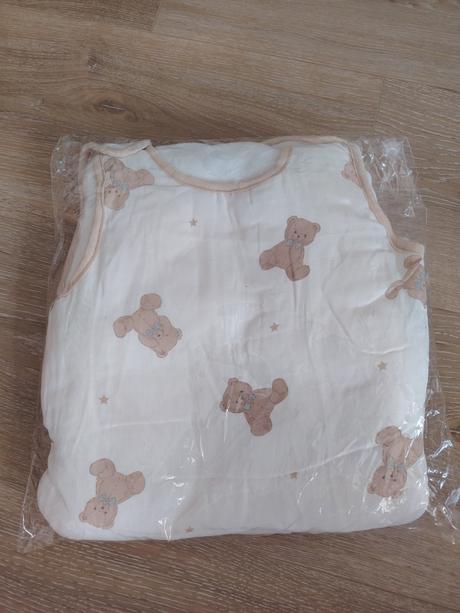 Nový krémový spací vak s medvedíkmi, 