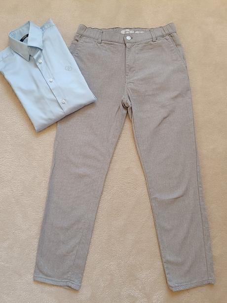 Pánske sivé nohavice, elegantný slim strih, reserved,m