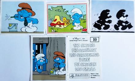 Nálepky - panini - šmolkovia,