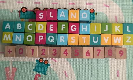 Drevené kocky-čísla a písmená, 