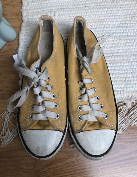 Žlté plátenky tenisky, 37