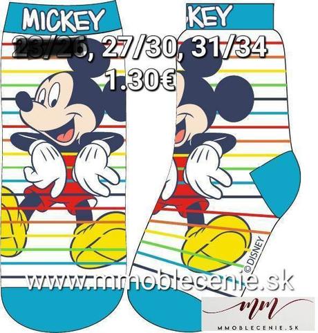 Ponožky mickey, disney,27 - 34