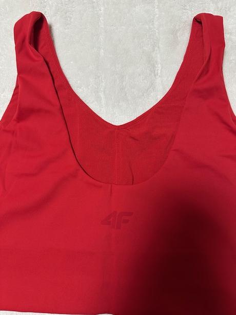 Tmavočervený športový top 4f, l / xl
