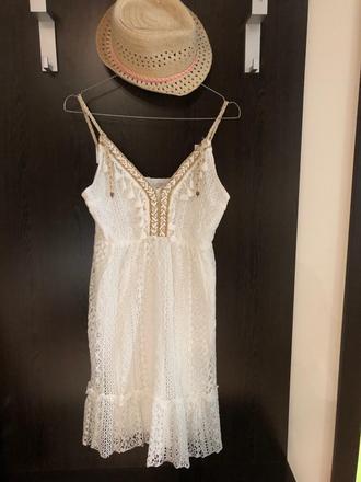 Azurkove biele letné satky, veľkosť xs/s, s