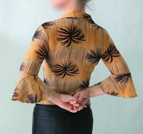 Elastická blúzka s palmami a striebornou nitkou, abercrombie&fitch,s