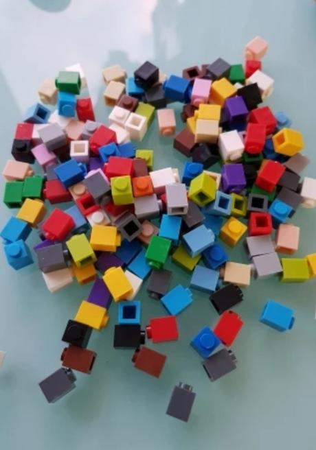 100ks stavebné kocky 1x1,