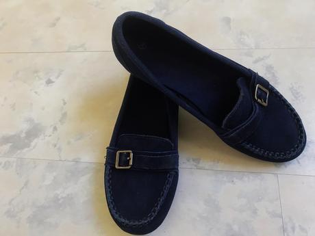 Kožené semišové mokasínky, 38