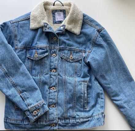 Zateplená riflová, bershka,xs