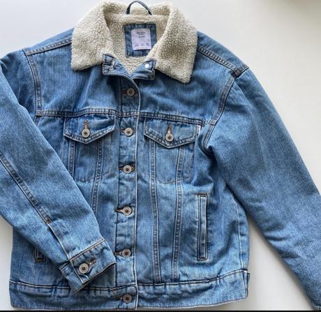 Zateplená riflová, bershka,xs