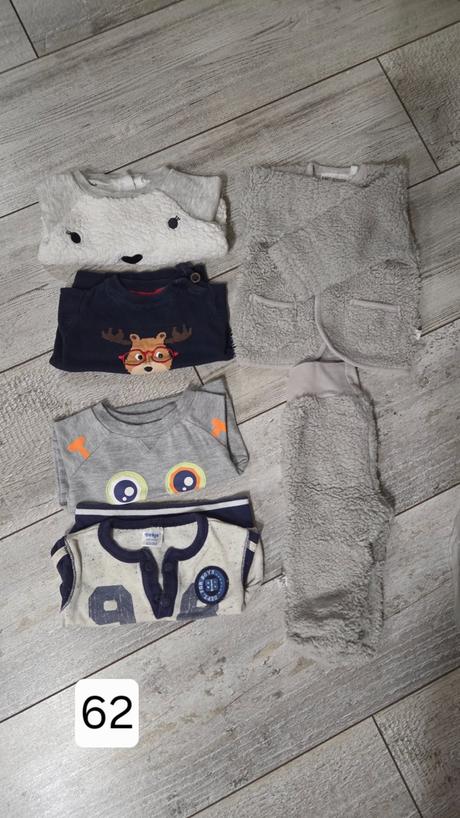 Balík oblečenia - body , overal veľkosť 52 ,62, 68, 50–62