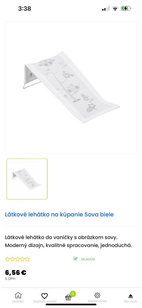 Lehatko do vane pre bábätko,
