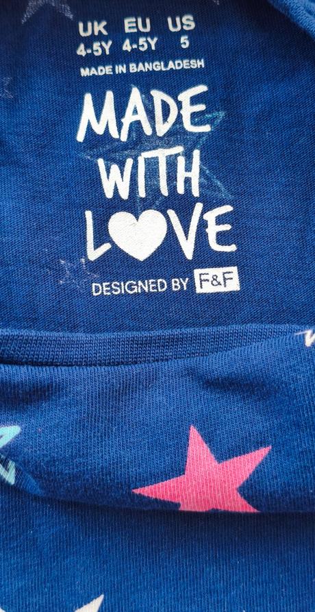 Bavlnené šaty v. 104/110 (4-5 rokov), f&f,110