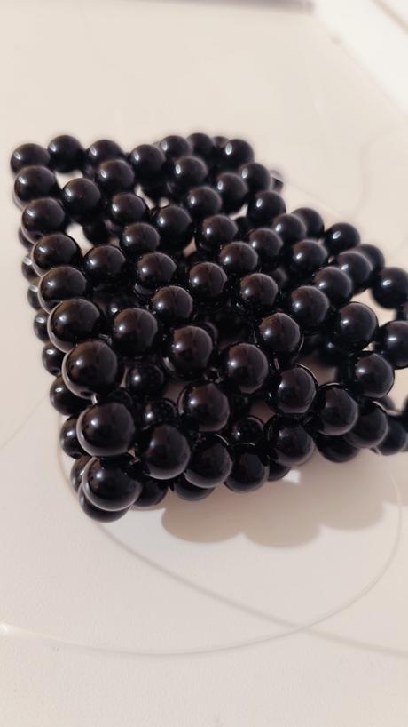 Korálky voskované čierne perly, 