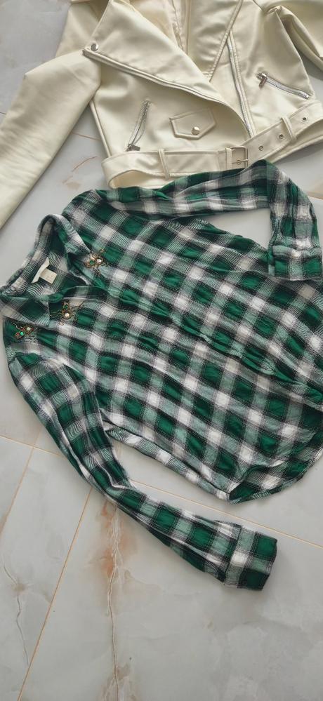 Koženková bunda + košeľa grátis, xs