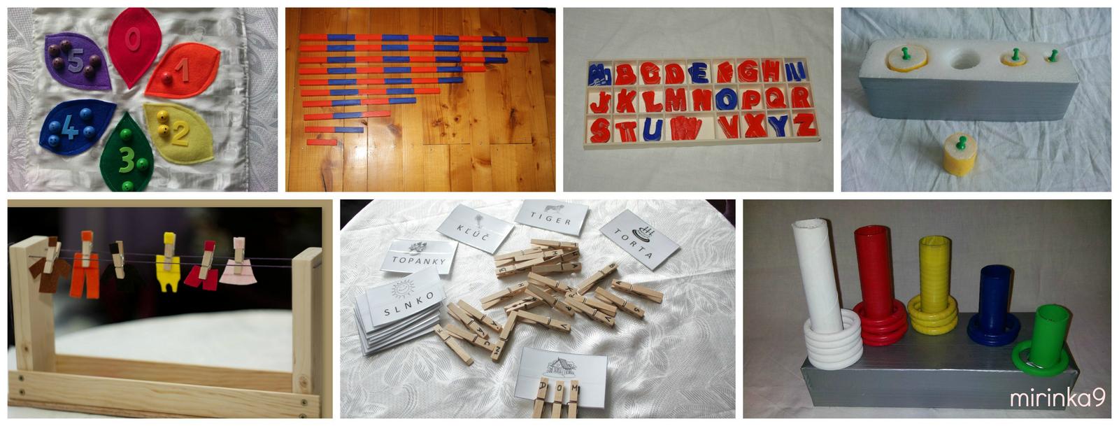 Aktivity inšpirované Montessori pedagogikou, vyrábané svojpomocne Aktivity inšpirované Montessori pedagogikou, vyrábané svojpomocne