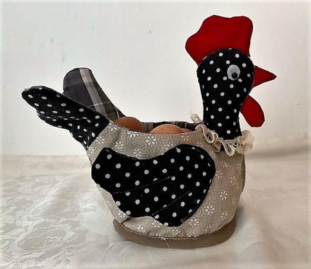 Textilný košík "sliepočka", 