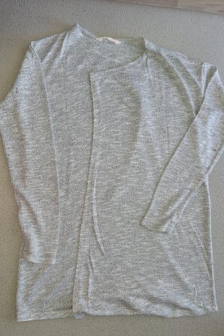 Dievčenský šedý sveter, h&m,164