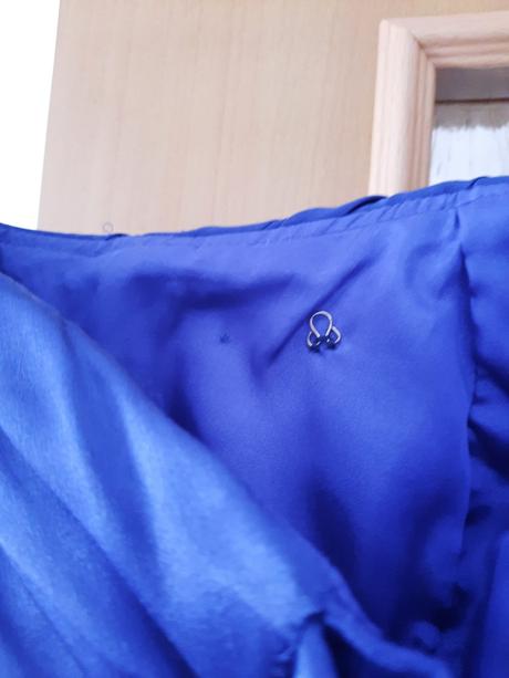 Spoločenské šaty - saténové kráľovská modrá, xl