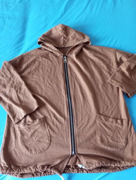 Hnedá mikina  na zips, xl
