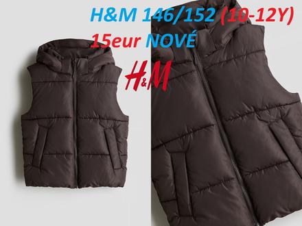 Chlapčenská vesta hm (10-12y) hnedá, h&m,146 / 152