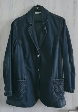 Dámske riflové sako, 48