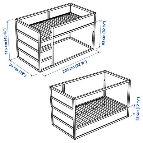 Ikea kura + baldachyn (poschodova vyvysena postel), šírka (cm): 90,dĺžka (cm): 200