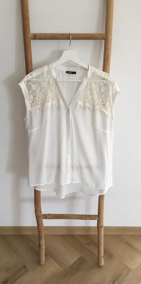 Biela blúzka bez rukávov, kik,38