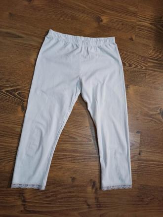 Biele legínky , nenosené, s čipkou, h&m,158