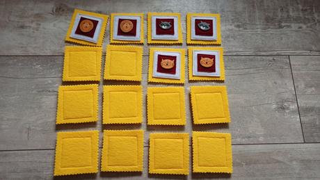 Látkové pexeso so zvieratkami - filc,