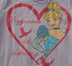 Tričko popoluška s dlhým rukávom fialové, disney,92