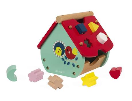 Janod drevený domček na vkladanie tvarov,