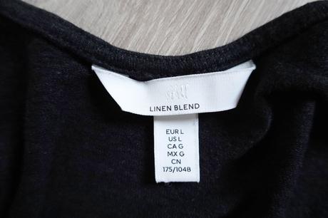 Ľanové tričko h&m linen blend, h&m,l