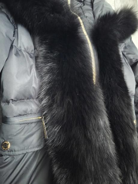 Luxusna talianska zimna bunda s pravou kozusinou, m
