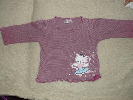 Tričko s mačičkou 12 -18 mes., okay,80