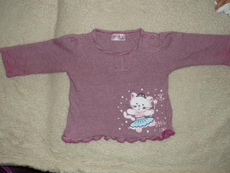 Tričko s mačičkou 12 -18 mes., okay,80