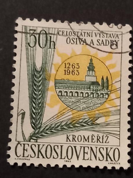 Poštová známka 700.výročie kromĕříže,