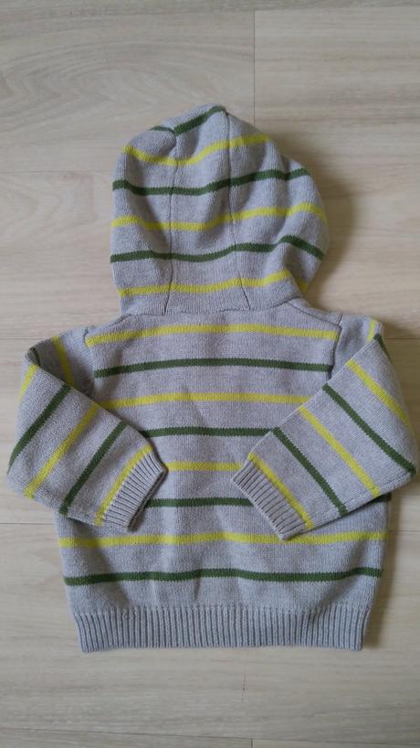 Šedý pruhovaný pulóver, f&f,74