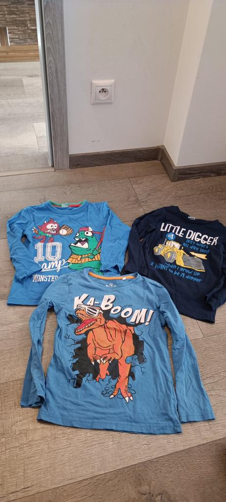 Tričká dlhý rukáv 116-122 škôlka na doma, 116