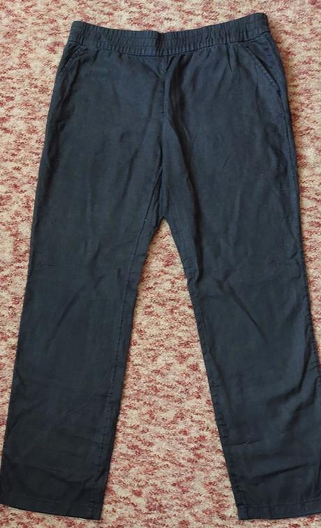 Čierne tenké široké nohavice, c&a,40