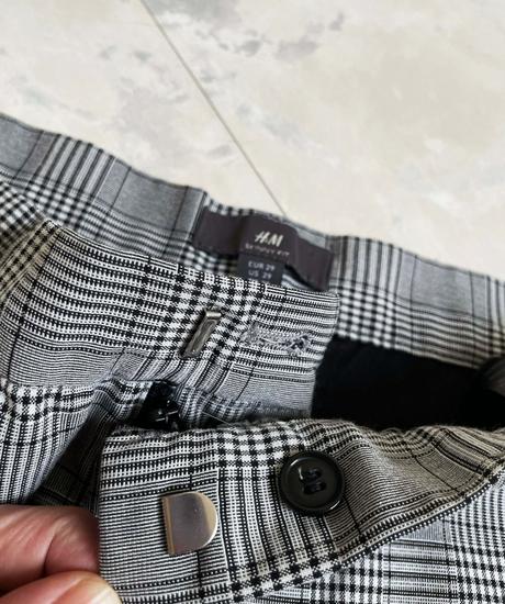 Kockované chino nohavice, h&m,s