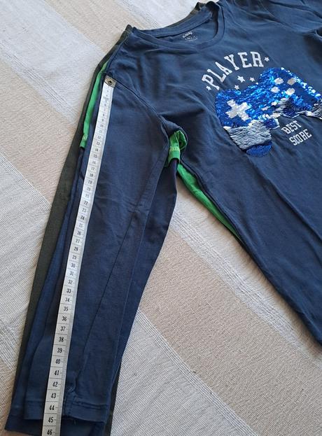 Tričká dlhý rukáv 3ks, sinsay,134