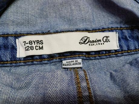 Riflové šortky s trakmi 128, denim co,128