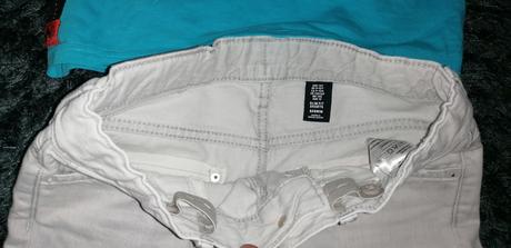 Riflove kraťase a tričko grátis, h&m,140