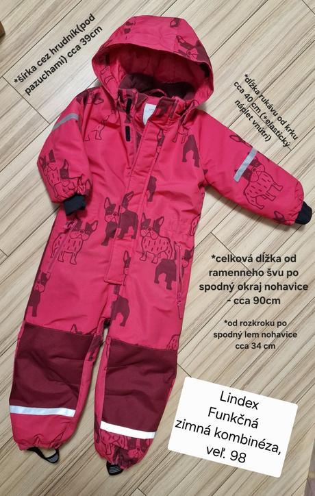 Lindex funkčná zimná kombinéza veľ. 98, lindex,98